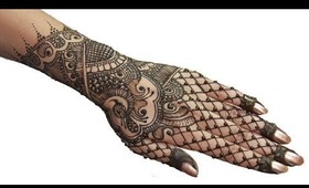 Indian/Pakistani Bridal Full Hand Mehendi Henna Design : LEARN HENNA STEP BY STEP