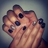 Black Nails/Gold Nails/Glitter Nails/Nails