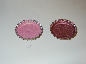 Bottlecap pressed pigments.
