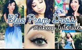Blue Prom Dress Makeup Tutorial 2016 | Naturallybellexo