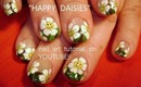 sMiLeY HaPpY face daisy design: robin moses nail art tutorial