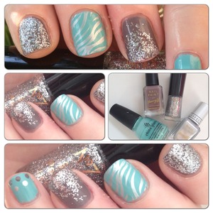 Barry m silver foil china glaze for audrey barry m cappacino no7 glitterball