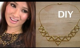 DIY 2 Geometric Necklaces  (Collar & Statement)