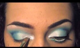 I'm Back! White and Turquoise Sparkly Winter Tutorial