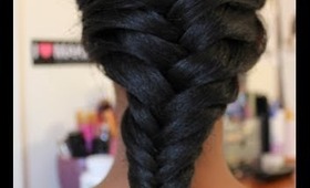 Fishtail Braid on Relaxed Hair