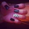 Black zebra gel nails