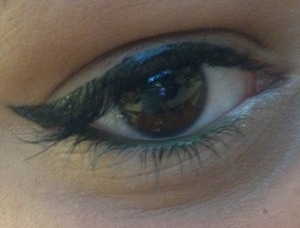 Cat eyeliner & green pencil