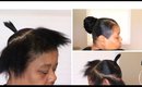 sleek ponytail on my MOM PT 2!!! silk press ponytail