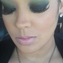 Green and black look 