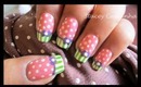 Polka and Stripes nail design