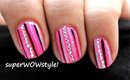 SHOCKING Pink & Delicate Bling! - Easy Nail Art tutorial - Nail designs for beginners