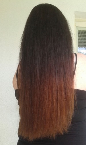 Red ombre I did on my sister