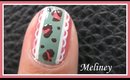 VINTAGE LEOPARD LACE NAIL ART DESIGN TUTORIAL FOR SHORT NAILS PINK GREEN CUTE FREEHAND | MELINEY