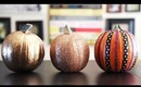 DIY ♥ 3 Ways to Decorate a Pumpkin for Halloween