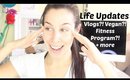 Life Updates | Vlogs, Vegan, Fitness Program & More