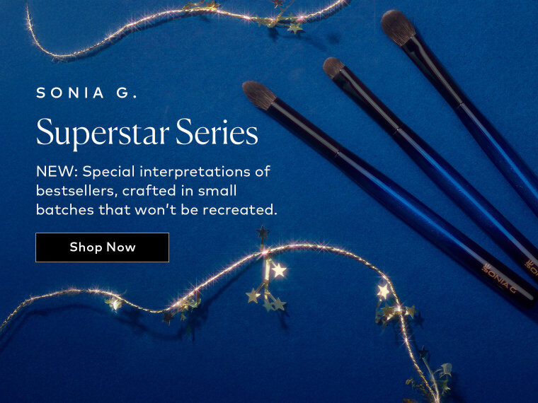 The Superstar series turns customer feedback, past prototypes, and favorite Sonia G. shapes into limited-edition brushes made just once. Shop them now on Beautylish.com