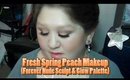 Fresh Spring Peach Makeup