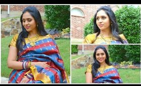 Get Ready With Me: Simple Makeup For Indian Festivals | Silk Saree & Temple Jewelry