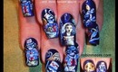 WIZARD OF OZ EPIC COLLABORATION flying monkeys by  robin moses nail art wizard PHD tutorial 619