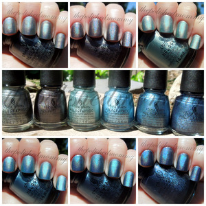 March Nail Art Challenge: Swatch. 
http://www.thepolishedmommy.com/2013/03/china-glaze-hologlam-holographic.html