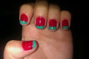 Strawberries for Short Nails