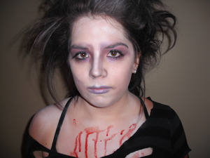 Halloween make up I did for a friend (zombie type of look) I ad so much fun !!!