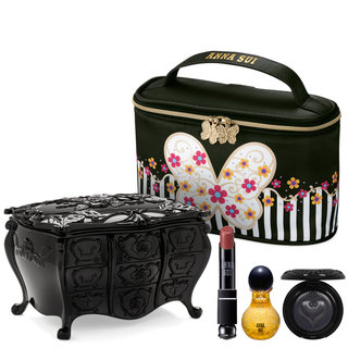 Anna Sui Beauty Box A, Lipstick Rouge 702, Sui Black Cream Blush + Free Makeup Pouch & Mini Plumping Lotion