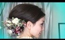 Wedding Hair Style ♡ Elegant Updo with Flower