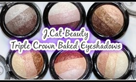 J.Cat Beauty Triple Crown Baked Eyeshadows - REVIEW