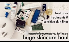 i bought every top rated skincare item for acne & sensitive skin HAUL | Lauren Elizabeth