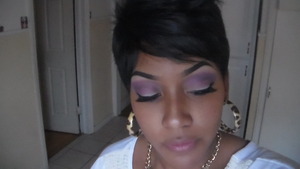 A simple purple shadow using my Coastal Scents palette