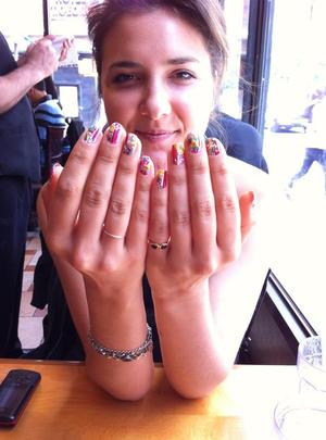 me with my strawberry patch nails