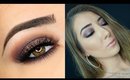 Purple and Gold Gittery Smokey Eye Makeup Tutorial | Makeup Geek Cosmetics Sparklers