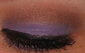 parfait amour on lid, satin taupe in crease , and all that glitters in corners