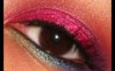 Hot Pink Rainbow Eyes makeup tutorial