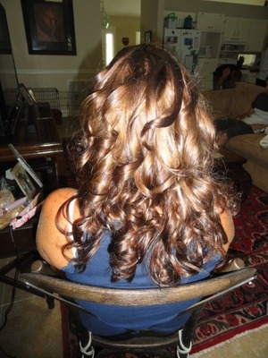 Hair curled by me
