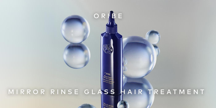 Oribe’s Mirror Rinse Glass Hair Treatment hydrates strands for a sleek, mirror-like finish. Shop it now at Beautylish.com