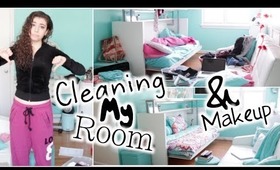 Cleaning My Room & Makeup!