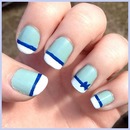 Blue Bow Nails