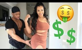 $1000 GIVEAWAY + $450 FASHION NOVA TRY-ON FOR BOYFRIEND | SLIM-THICK TRY-ON HAUL