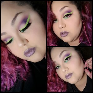 Look inspired by my favorite colors purple & green, The Joker, and an album named Riddle Box .