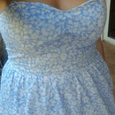 flowe blue and white dress