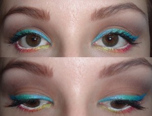For a bright fun eyeliner look in summer!
