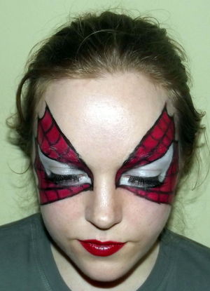 Spiderman/woman masquerade mask. Tutorial here: http://www.youtube.com/watch?v=pLlmV_09E5I