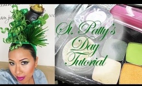 St. Patty's Day Makeup Tutorial:  Gold Cut Crease & Purple Lips