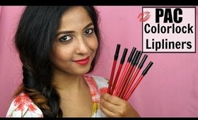*NEW* PAC Colorlock Long lasting Lipliners | REVIEW & Swatches | (All 7 Shades) -Stacey Castanha