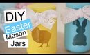 DIY Colorful Easter Mason Jars Decor