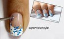 Snowflake Nails !! ♦ Snow Nail Designs - How to Draw snowflake Nail Art Designs