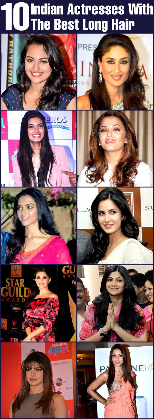 Top 10 Indian Actresses With The Best Long Hair | Sanjana S.'s (sanjana)  Photo | Beautylish