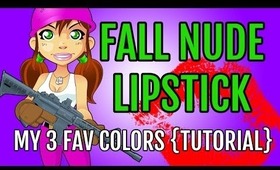 How To Apply Lipstick - Nude Lip Colors and Shades That Are Best For Fall | 3 Looks Tutorial